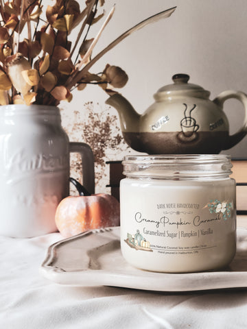 Creamy Pumpkin Caramel - Fall, Autumn, Scented Coconut Soy Candle